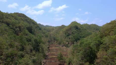 Aerial-forward-drone's-view-of-Bengawan-solo-river