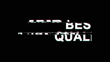 Best quality glitch text abstract vintage twitched 4k loop motion animation black old retro digital
