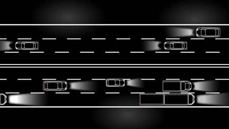 exceso de velocidad en el tráfico nocturno