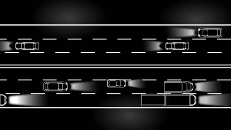 traffic speeding at night