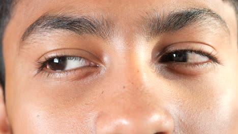 close-up of a young person's face