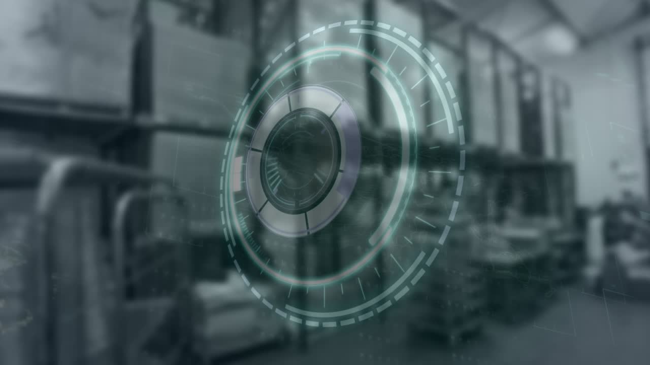 Animation of data processing over warehouse