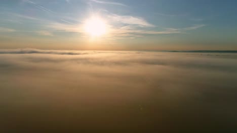 beautiful footage of the sky above the clouds