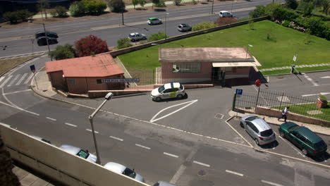 aerial view of a municipal police station in lisbon, portugal