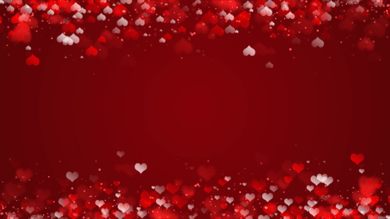 el fondo del día de san valentín animado abstract heart. video en 4k que se puede hacer un bucle.