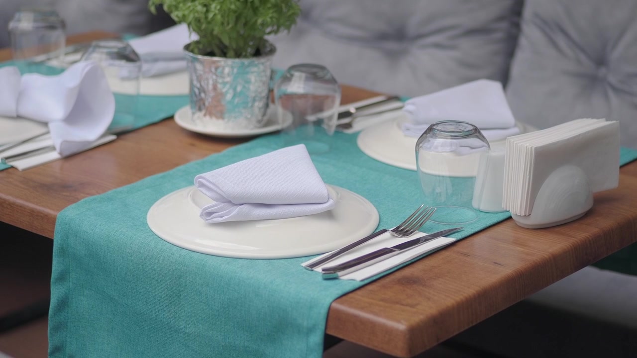 Elegant Table Setting in a Modern Restaurant
