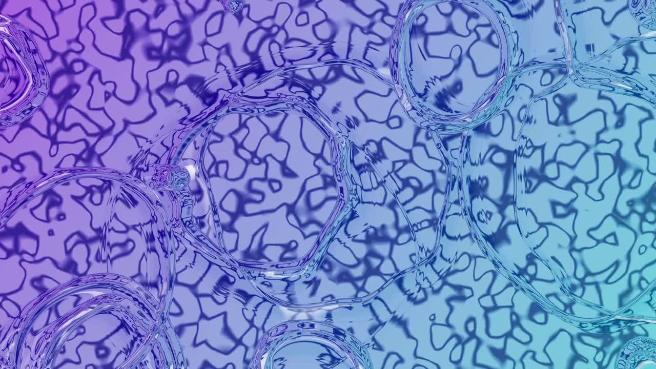 Increspature d'acqua astratte animate con sfumatura viola e blu