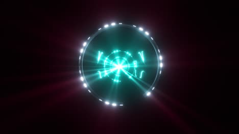 neon circle tunnel visual effect