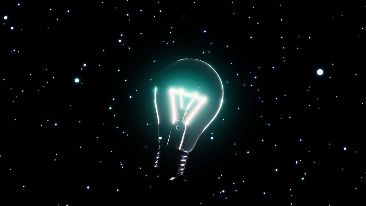 bombilla sobre un fondo negro