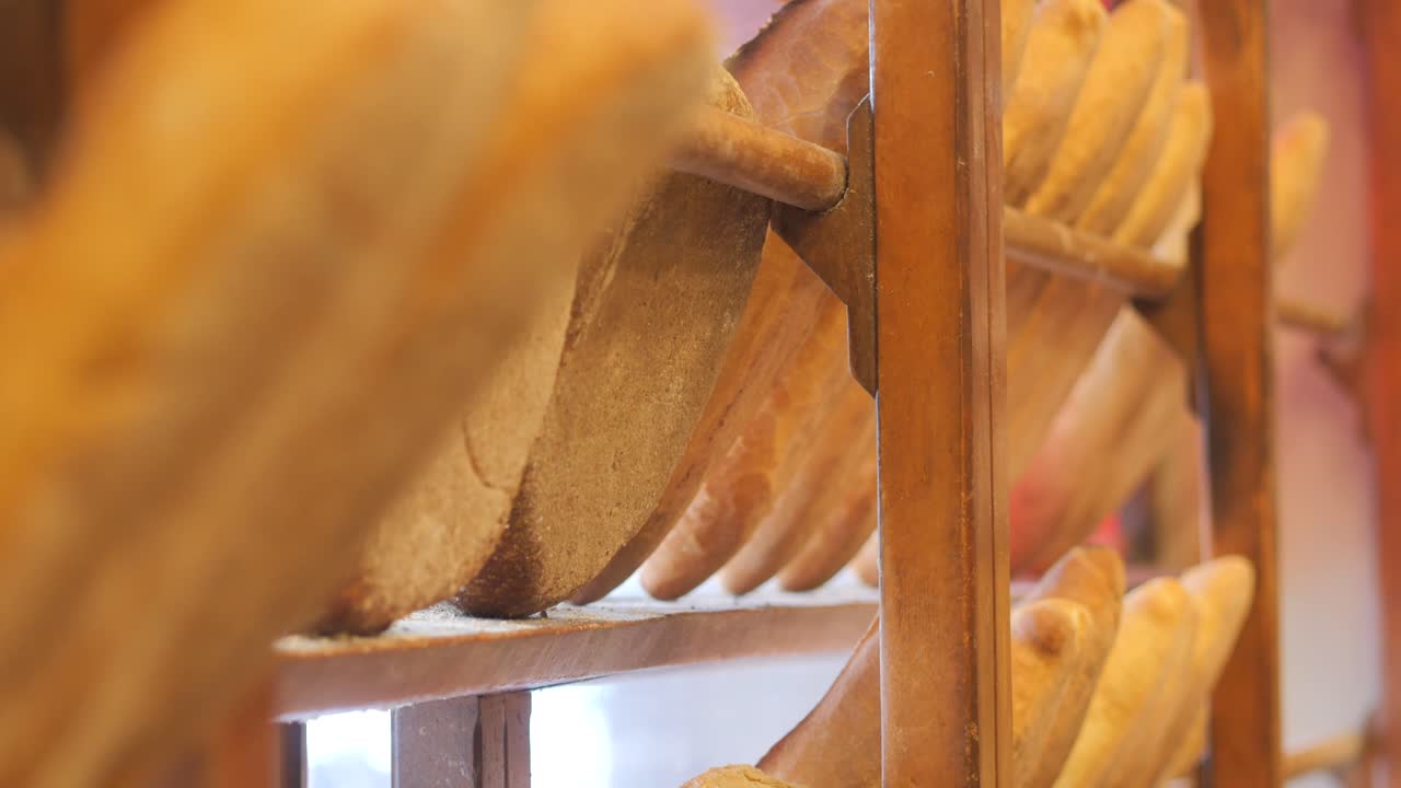 Bread Display in a Bakery