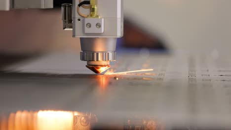 cnc laser cutting of metal, modern industrial technology.