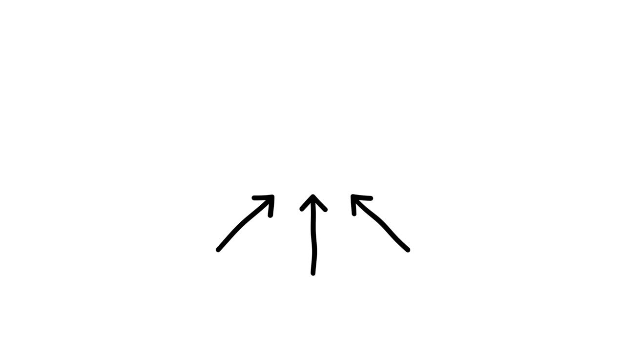 Three Black Arrows Pointing Upwards on White Background
