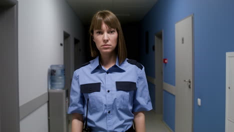 woman in uniform posing