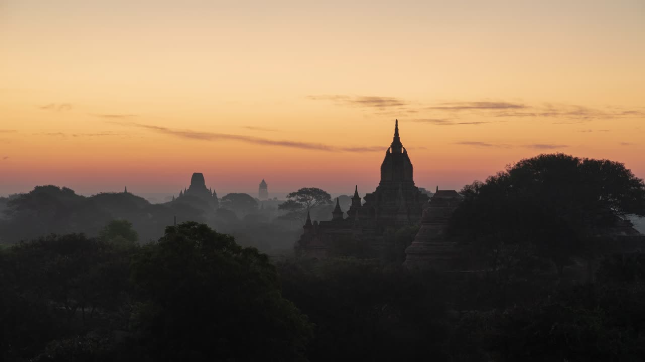 Sunrise over Bagan Temples