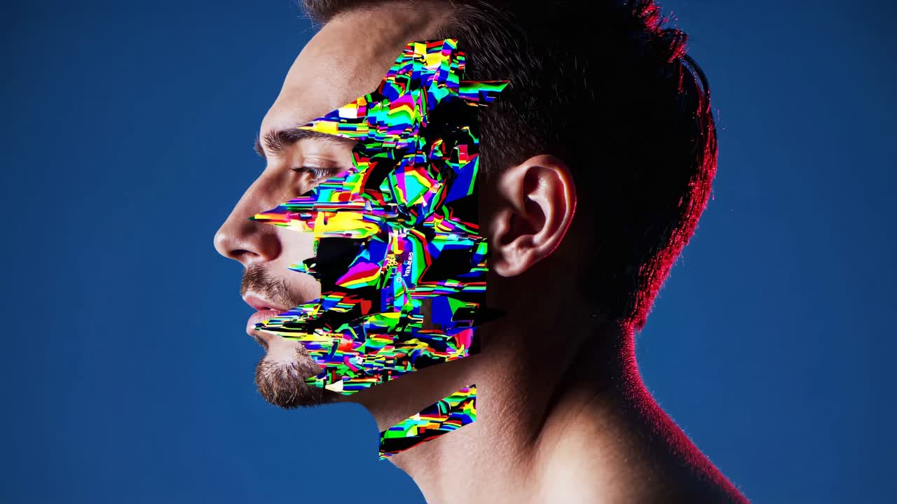 retrato abstracto de un hombre