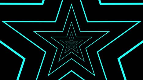 star abstract retro tunnel loop neon glowing animation video template seamless loop.