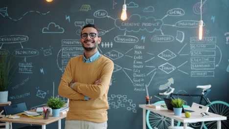 confident business professional in a modern office