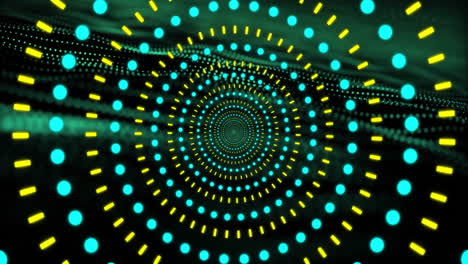 animation of yellow and blue shapes over spots