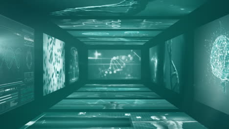 vídeo generado digitalmente del procesamiento de datos médicos