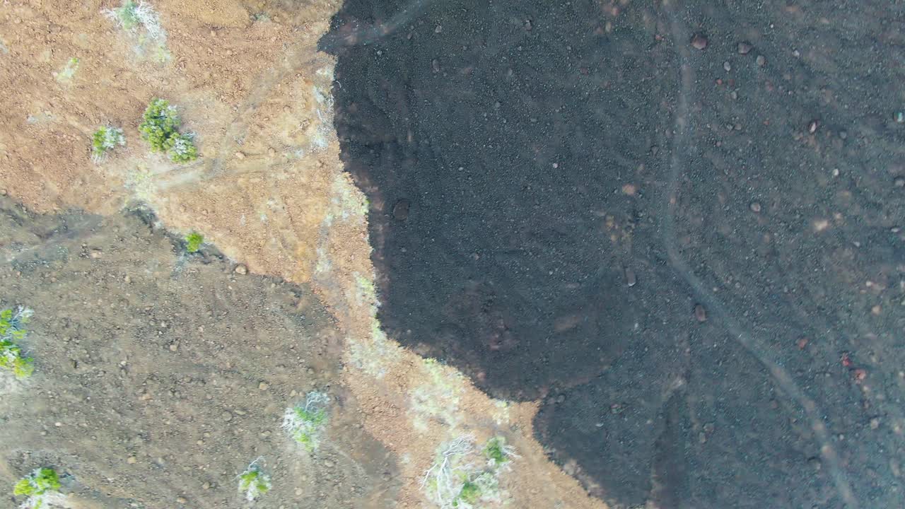 drone top shot de la superficie de la tierra en la isla grande de hawai_usa