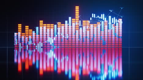 statistical graph with business finance concept, 3d rendering.