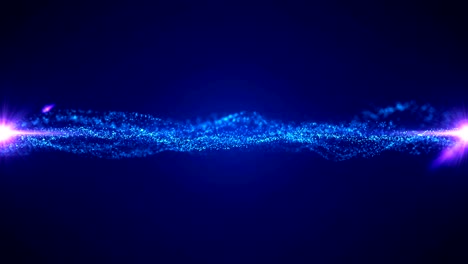 particles waves blue flares animation video