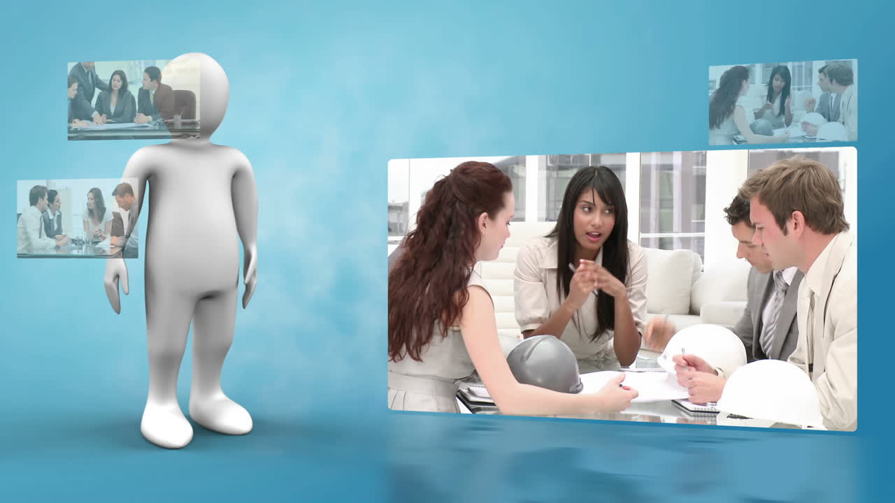 사업 생활에 대한 비디오를 소개하는 로