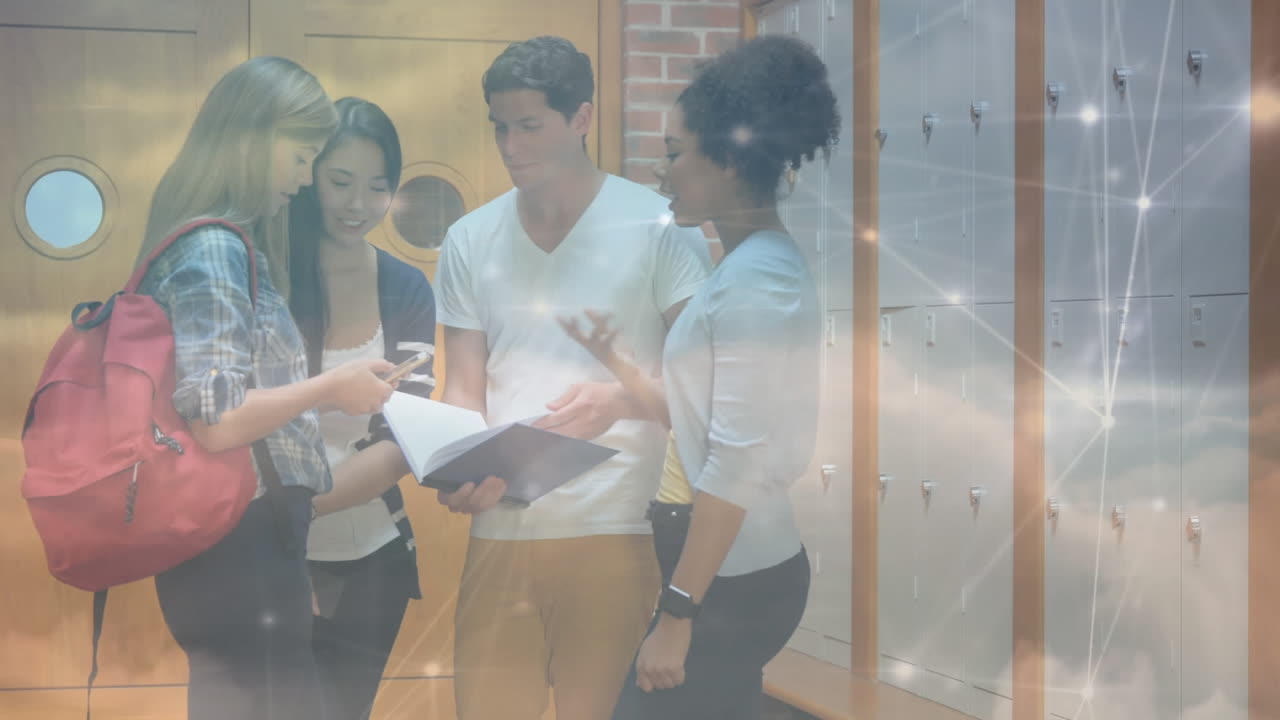 animación de redes de conexiones entre estudiantes en la universidad