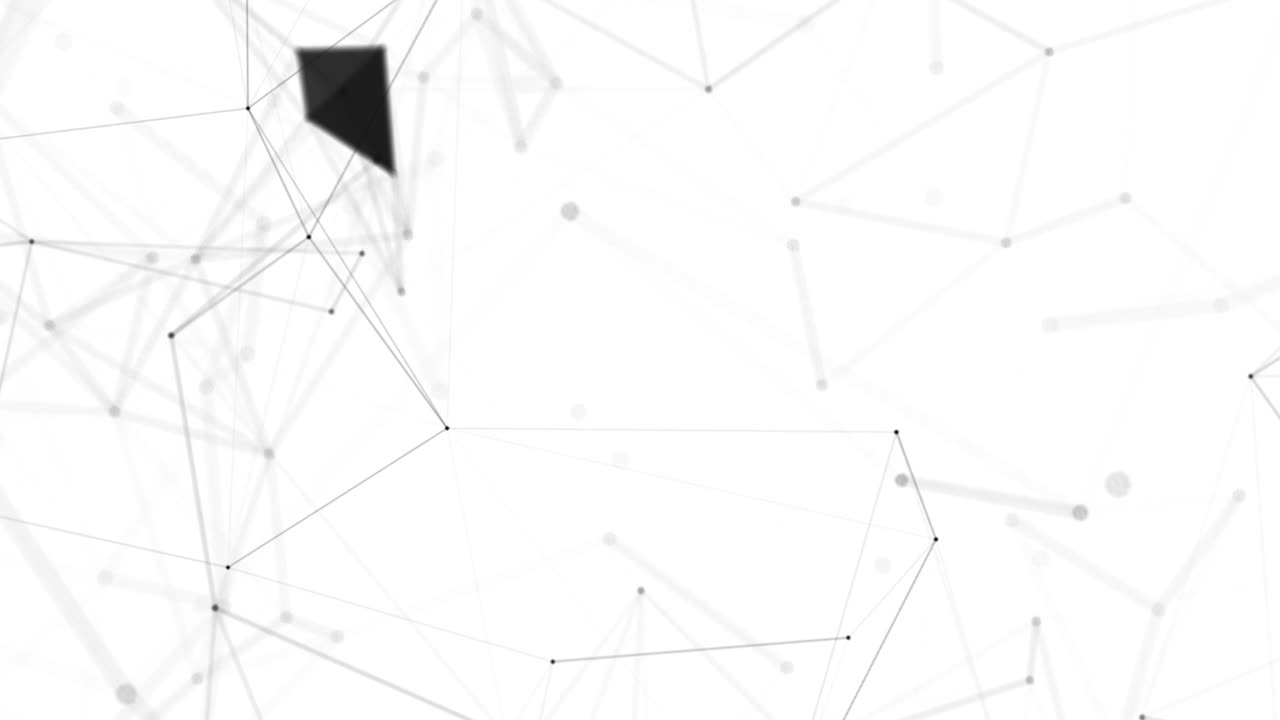 Plexus fantasy abstract technology. Abstract geometric background with moving lines, dots and triangles. Science. Medicine and technology. Loop animations