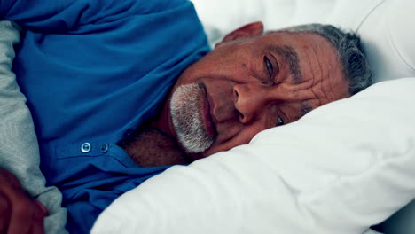 Depressed,-thinking-and-old-man-in-bed