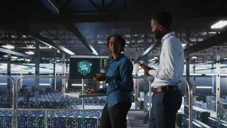 engineers working together on data center industrial platform