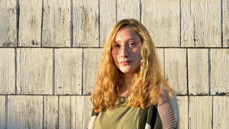 close up slow mo portrait young woman