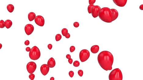 globos rojos flotantes