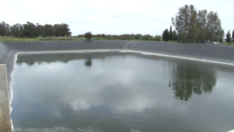 overview of a water cleaning facility holding dirty water for cleaning purpose at daytime