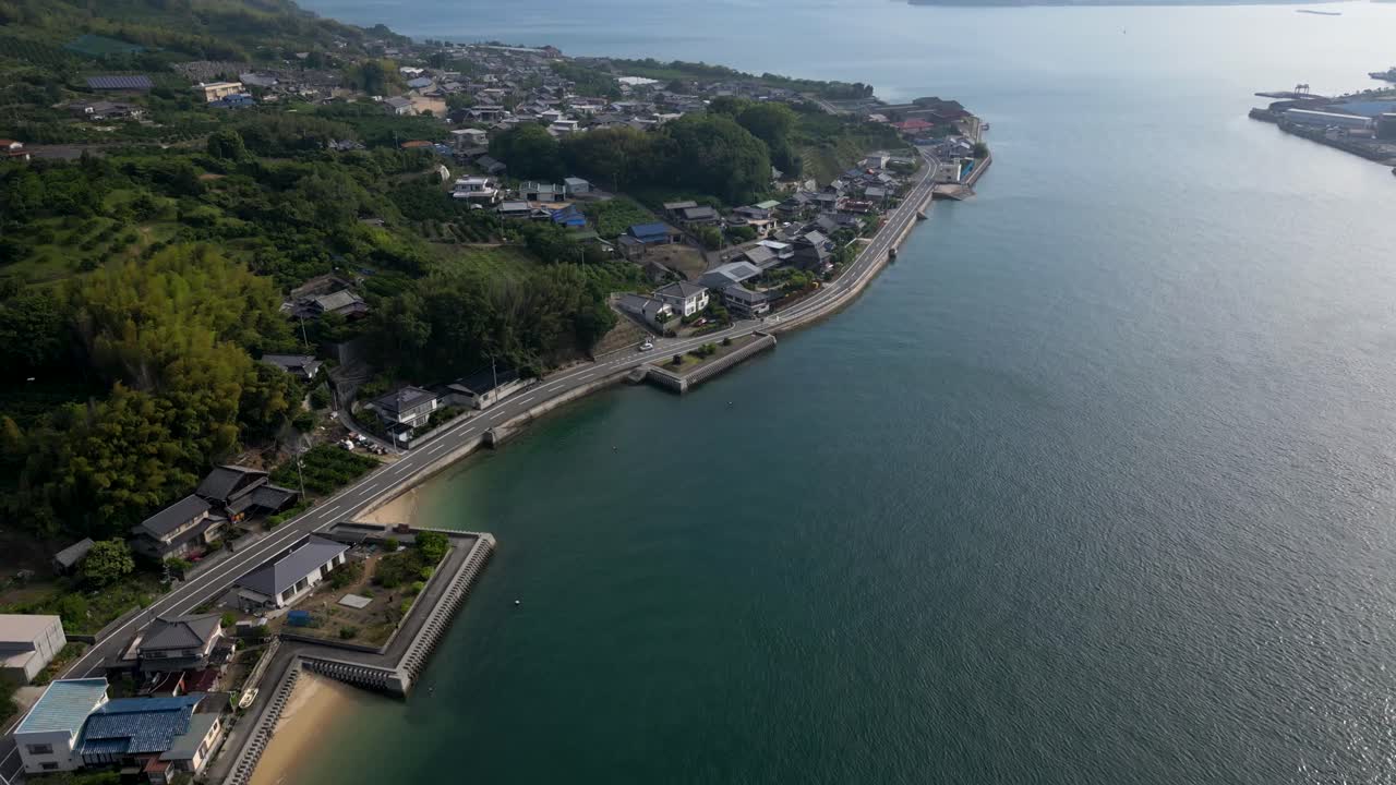 Beautiful drone view over Seto Inland islands