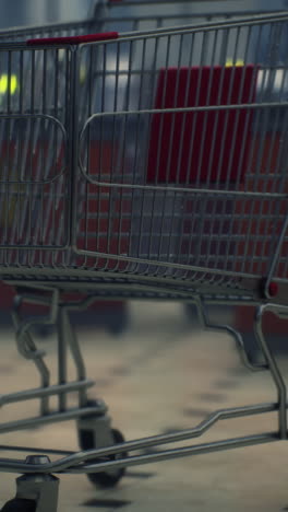 a shopping cart in a grocery store