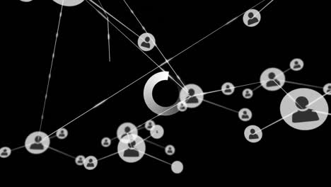 animation of network of connections on black background