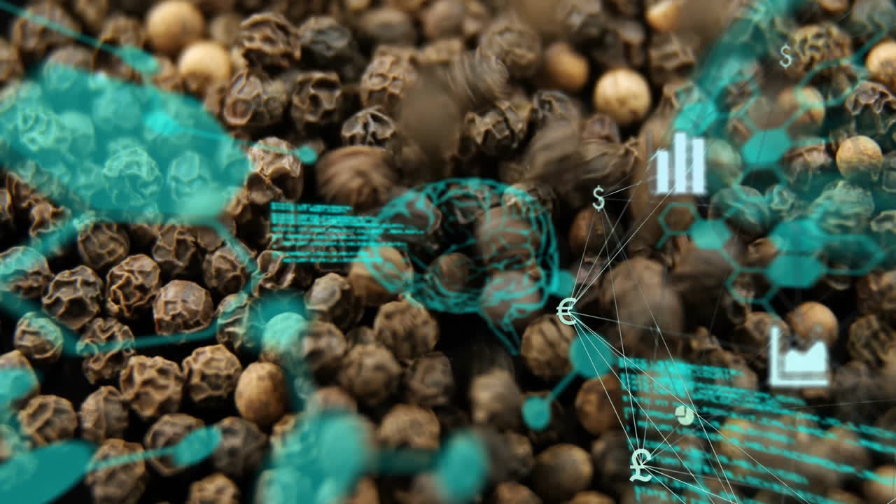 animación del procesamiento de datos con iconos sobre tuercas