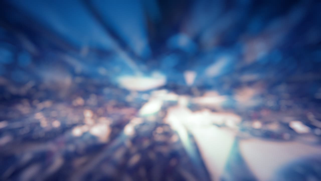 Blue abstract sparkling and shimmering light leaks background - loop video