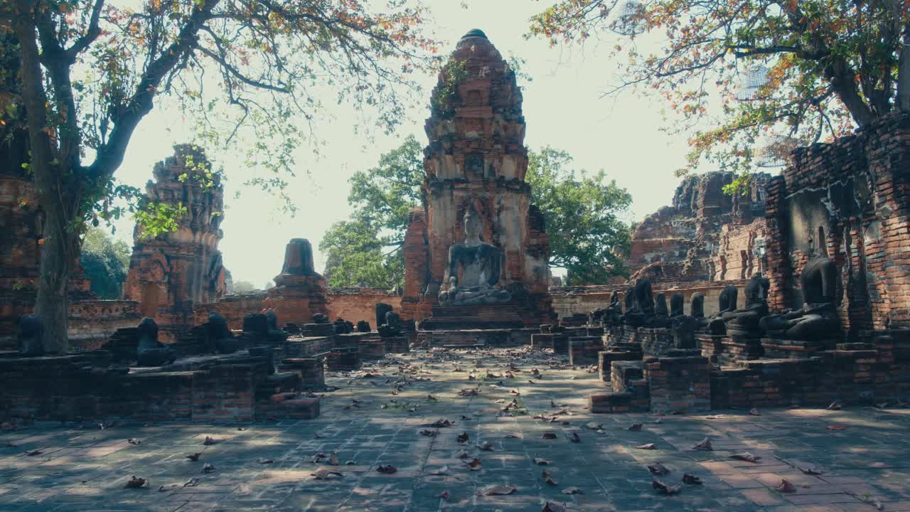 Video 4K Cinematic: Tượng Phật tại Chùa Wat Mahathat ở Ayutthaya (1)