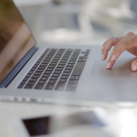 Close-Up-on-Business-Woman-Computer