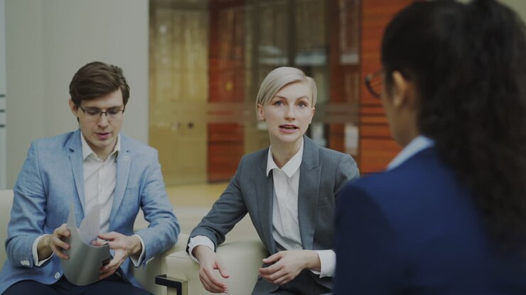 Business Meeting in an Office