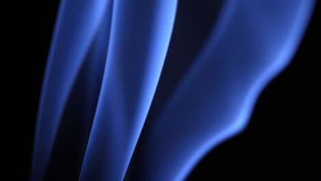 wide strip of blue smoke on black background.