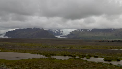 Iceland-glacier-with-wide-shot-time-lapse