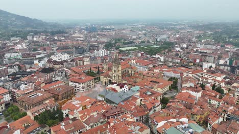 oviedo city centre spain drone,aerial 4k footage