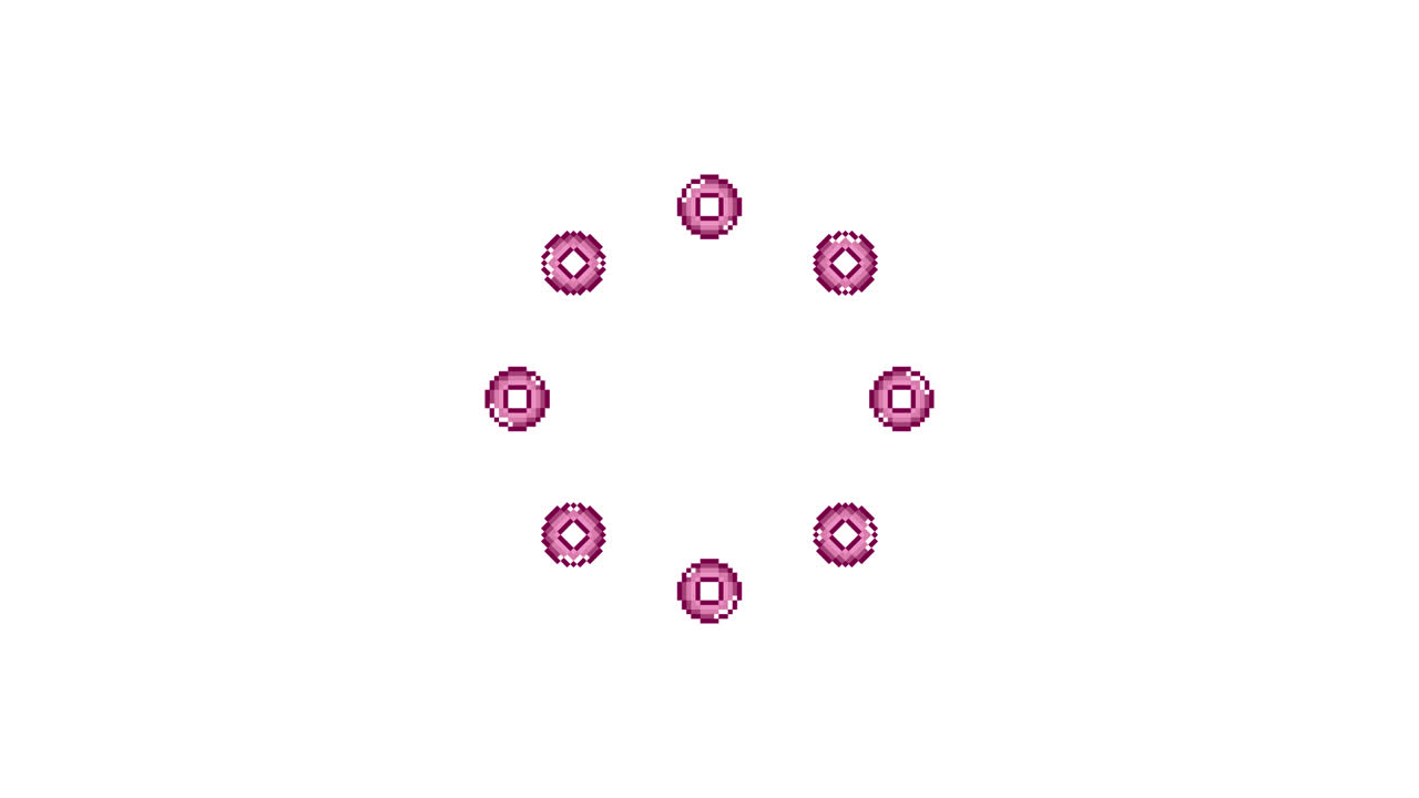 Pixel Art Mini Circle mark Spinning Circle Animated Overlay Transparent 30fps (1)