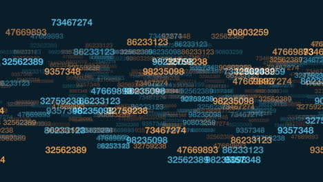 matrix pattern with numbers on black space