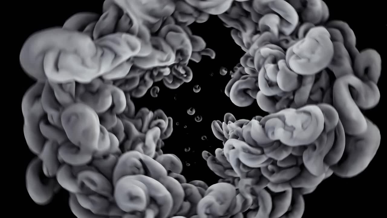 Abstract Ink Swirl in Grey