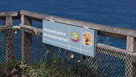 sign indicating australia's easternmost point