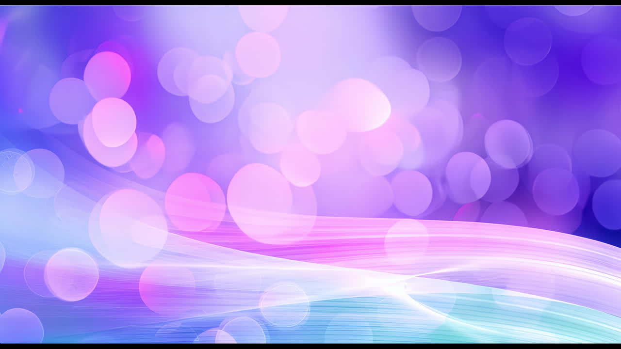 Vibrant Abstract Background with Bokeh Lights and Flowing Waves